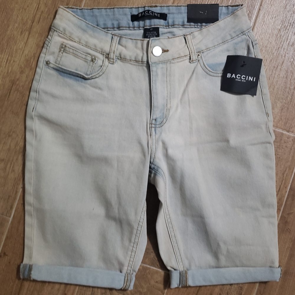 *NEW Vintage Wash Denim Bermuda Shorts